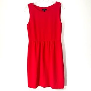 J Crew Fit and Flare Style Dress Size 6 in Pinkish Red Color